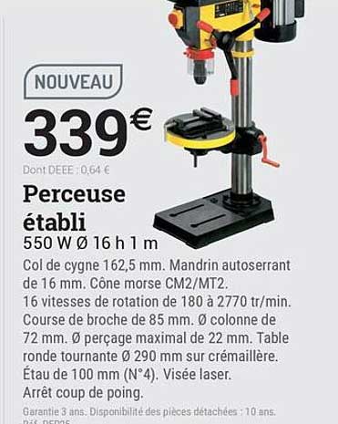 Perceuse établi