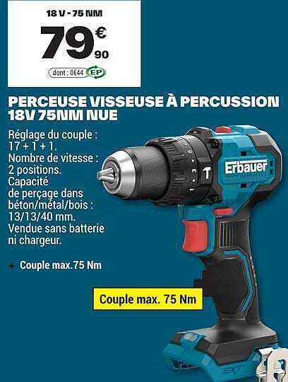 PERCEUSE VISSEUSE À PERCUSSION 18V 75MM NUE