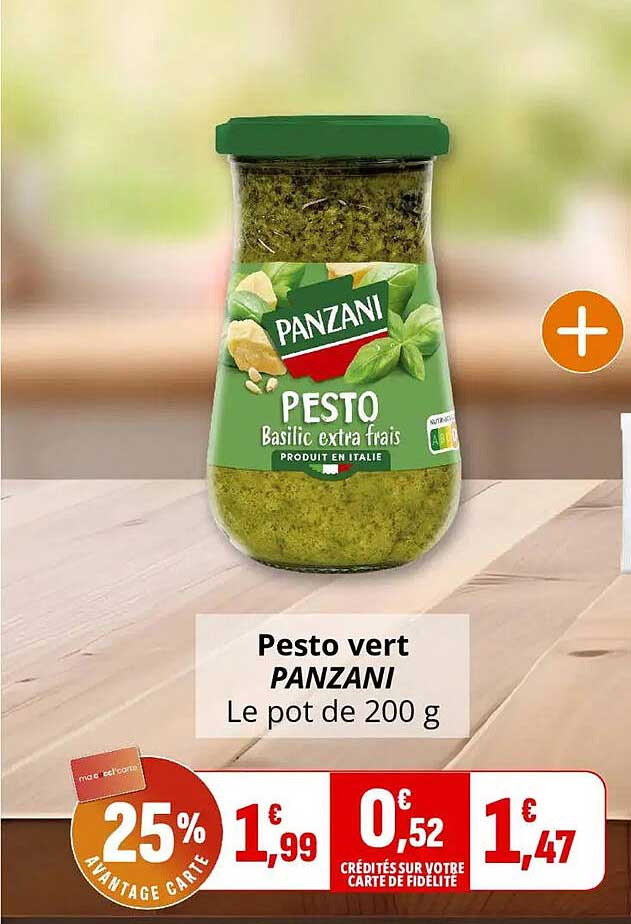 Pesto vert PANZANI Le pot de 200 g