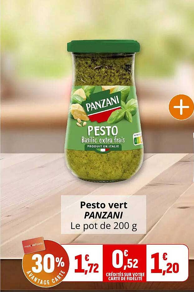 Pesto vert PANZANI Le pot de 200 g