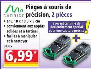 Pièges à souris de précision, 2 pièces