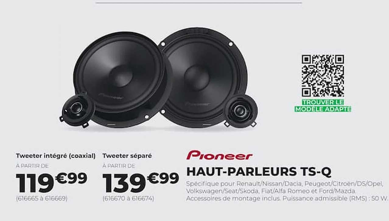 Pioneer HAUT-PARLEURS TS-Q