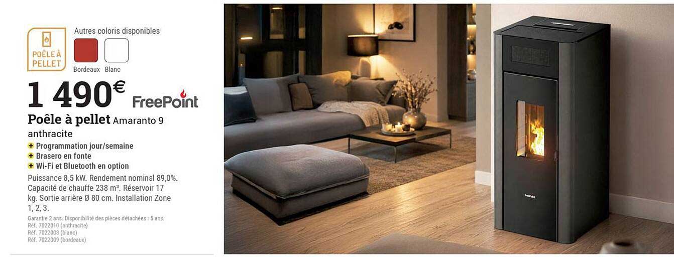 Poêle à pellet Amaranto 9 anthracite