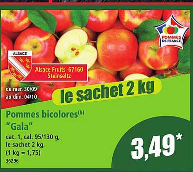 Pommes bicolores “Gala”