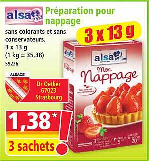 Préparation pour nappage