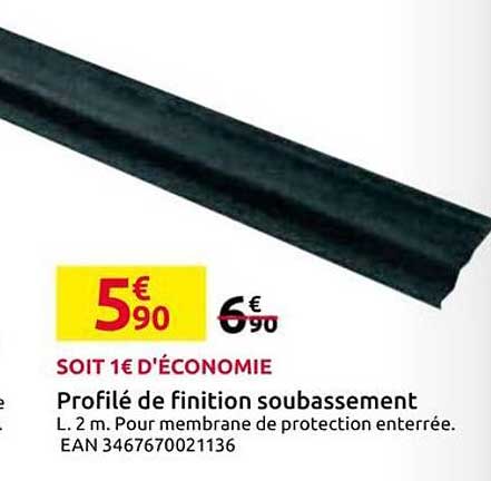 Profilé de finition soubassement