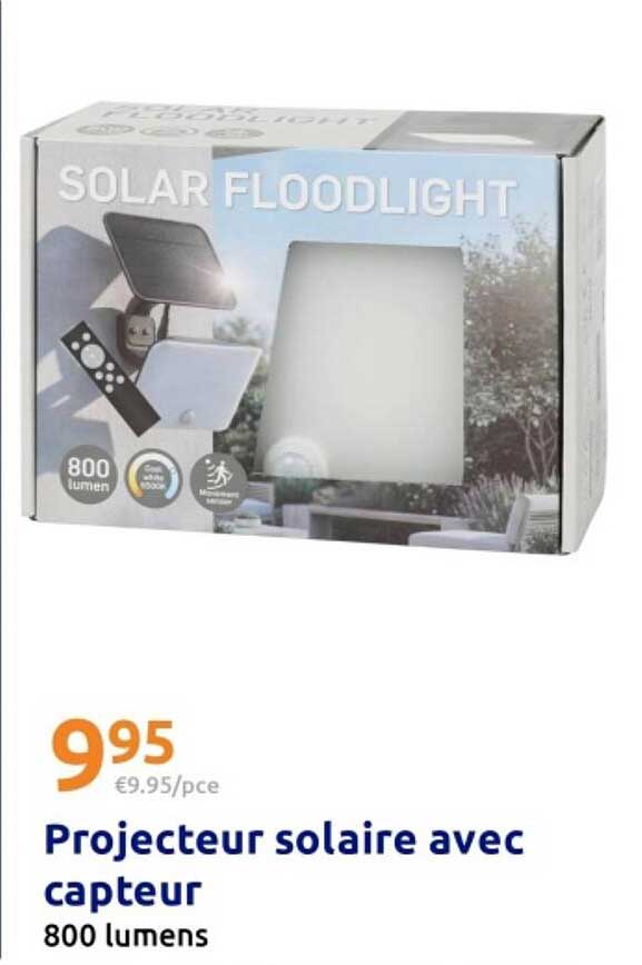 Projecteur solaire avec capteur