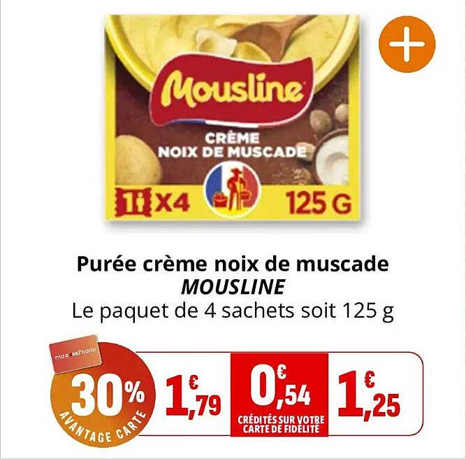 Purée crème noix de muscade MOUSLINE