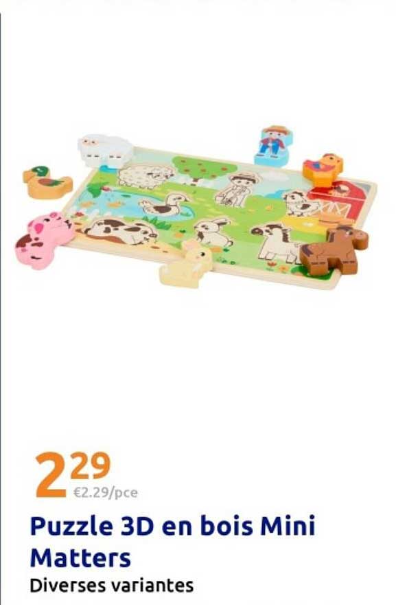 Puzzle 3D en bois Mini Matters