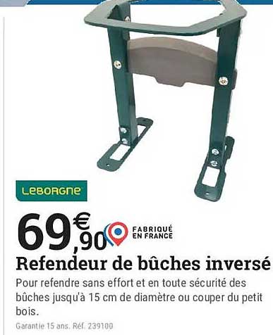 Refendeur de bûches inversé