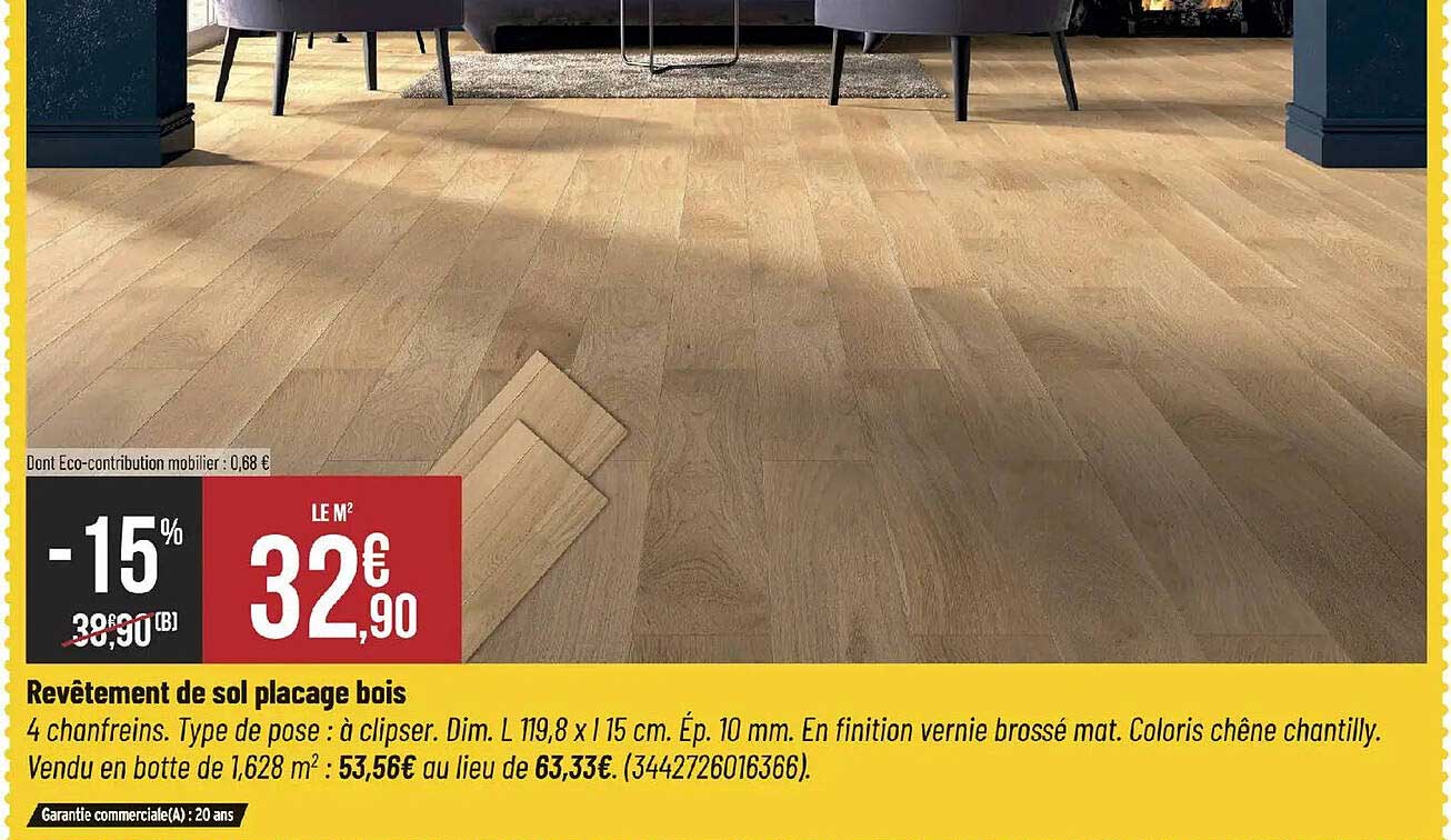 Revêtement de sol placage bois