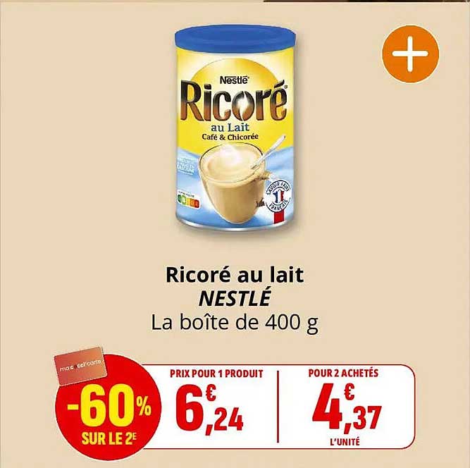 Ricoré au lait NESTLÉ La boîte de 400 g
