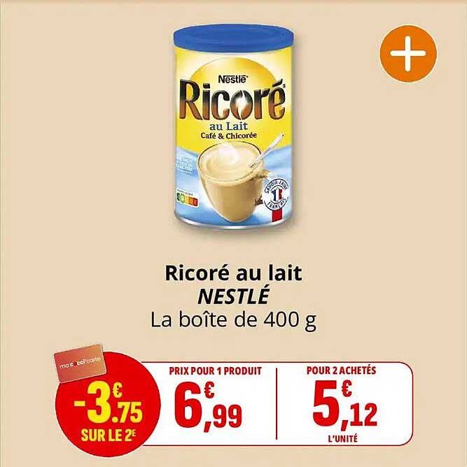 Ricoré au lait NESTLÉ La boîte de 400 g