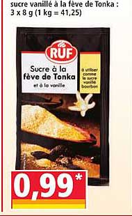 RUF Sucre à la fève de Tonka et à la vanille