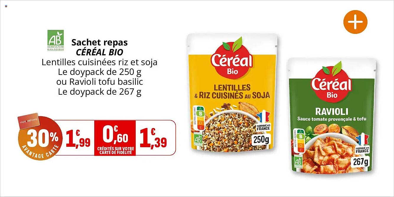 Sachet repas CÉRÉAL BIO