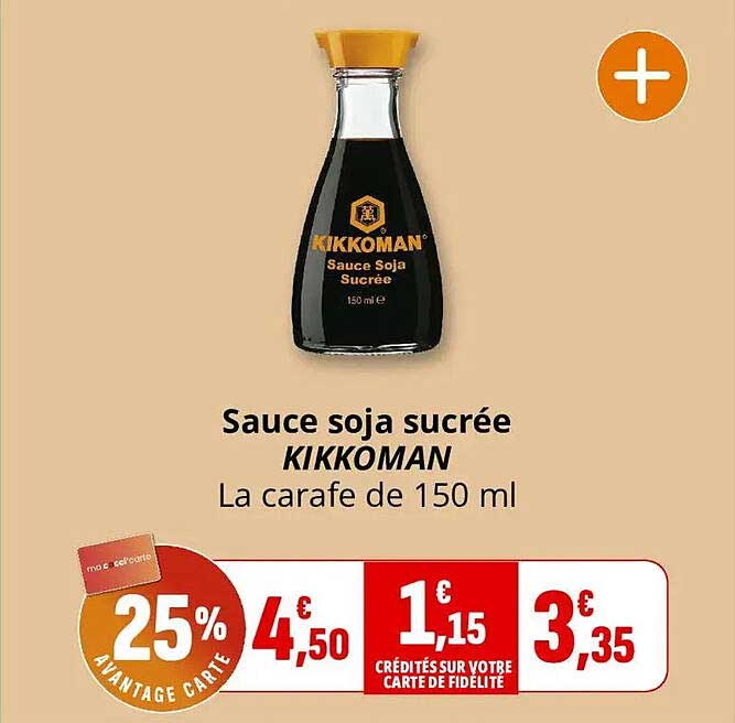Sauce soja sucrée KIKKOMAN La carafe de 150 ml