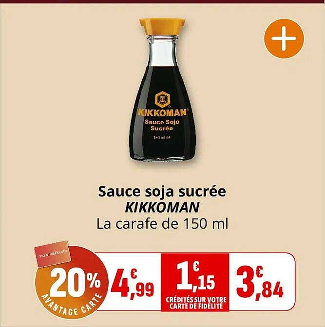 Sauce soja sucrée KIKKOMAN La carafe de 150 ml