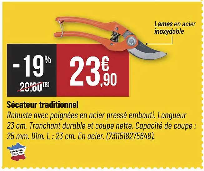 Sécateur traditionnel