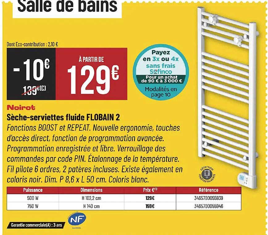 Sèche-serviettes fluide FLOBIN 2