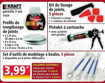 Set d’outils de modelage à boules, 4 pièces
