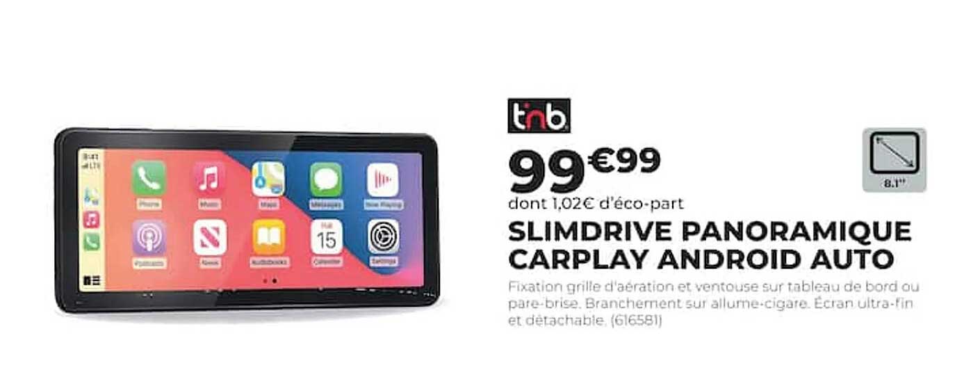 SLIMDRIVE PANORAMIQUE CARPLAY ANDROID AUTO