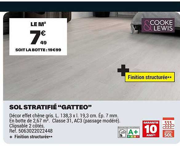 SOL STRATIFIÉ “GATTEO”