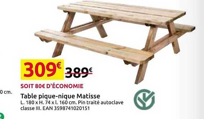 Table pique-nique Matisse