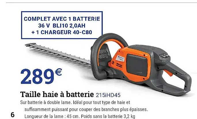 Taille haie à batterie 215iHD45