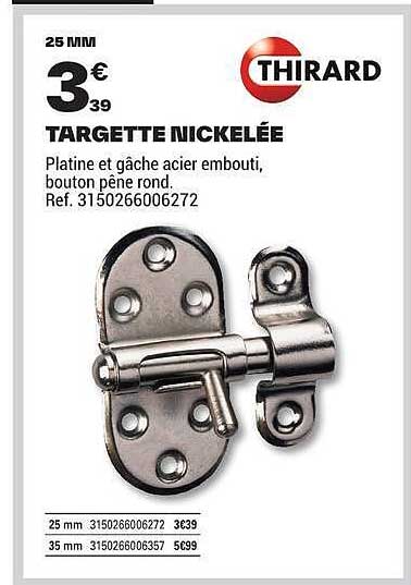 TARGETTE NICKELÉE