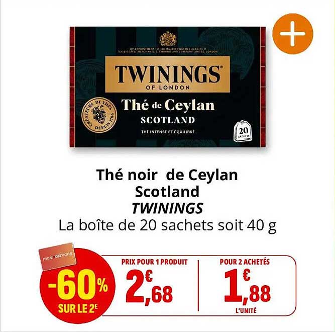 Thé noir de Ceylan Scotland TWININGS