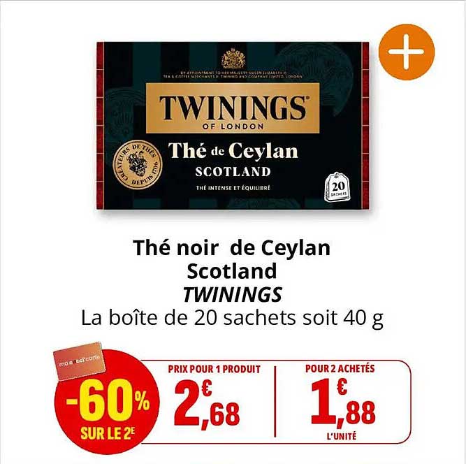 Thé noir de Ceylan Scotland TWININGS