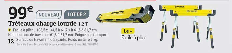 Tréteaux charge lourde 1,2 T