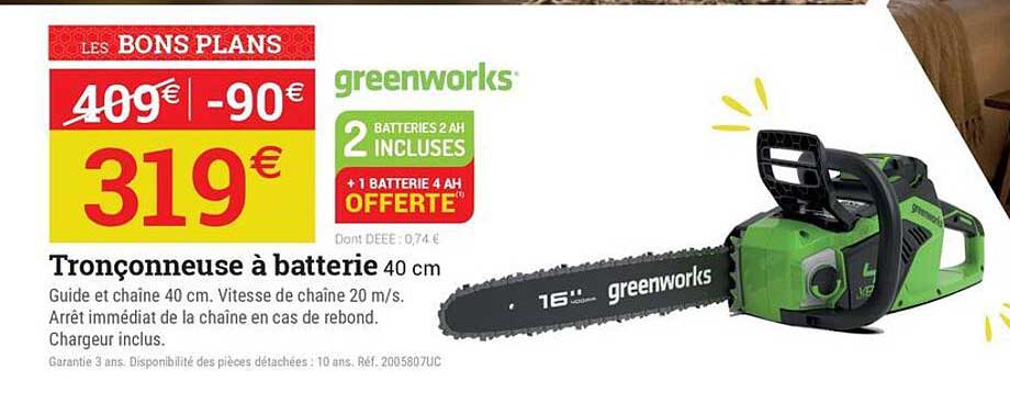 Tronçonneuse à batterie 40 cm