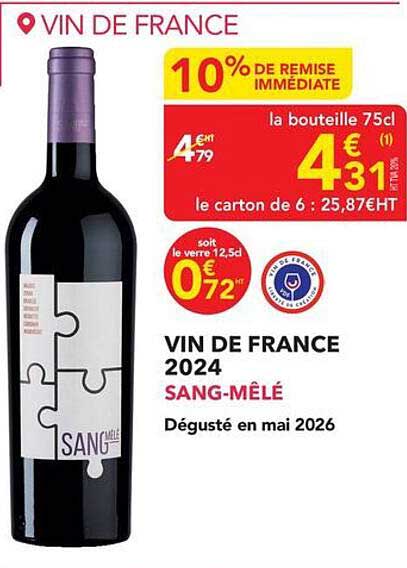 VIN DE FRANCE 2024 SANG-MÊLÉ