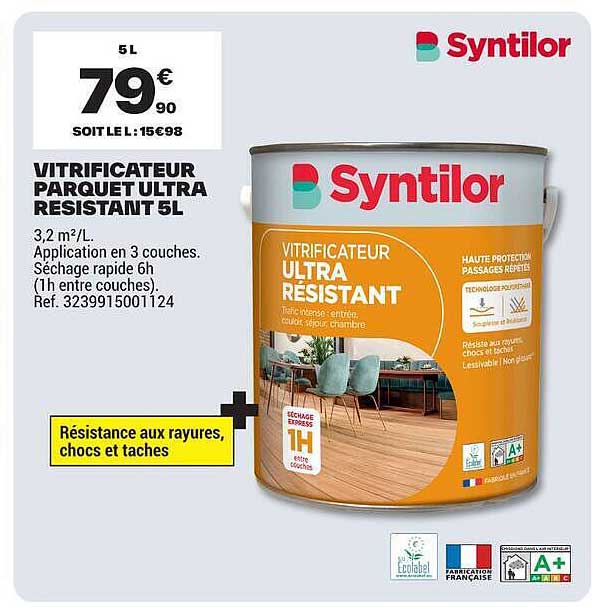 VITRIFICATEUR PARQUET ULTRA RESISANT 5L