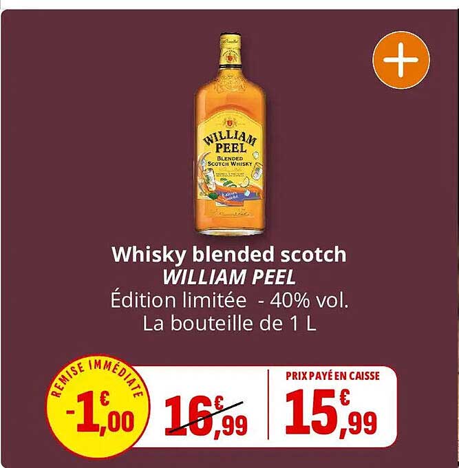 Whisky blended scotch WILLIAM PEEL