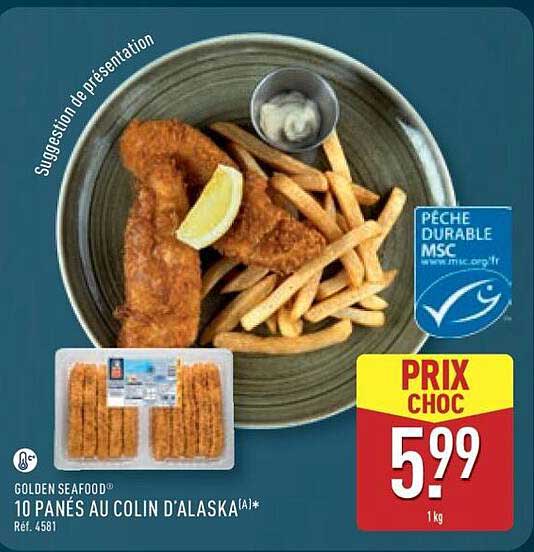 10 PANÉS AU COLIN D'ALASKA