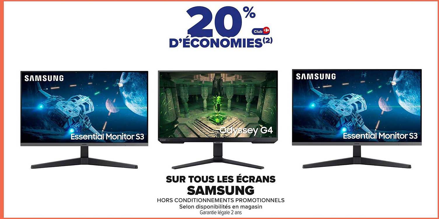 20 % D'économies sur tous les écrans Samsung