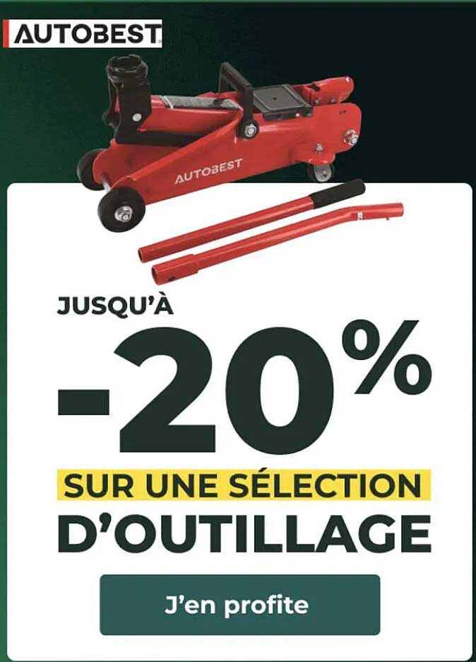 -20% SUR UNE SÉLECTION D'OUTILLAGE