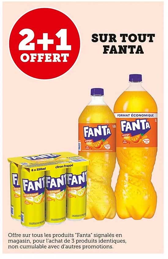 2+1 OFFERT SUR TOUT FANTA
