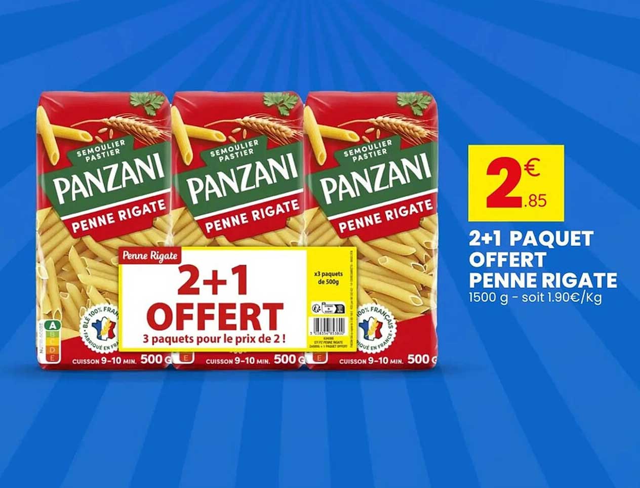 2+1 PAQUET OFFERT PENNE RIGATE