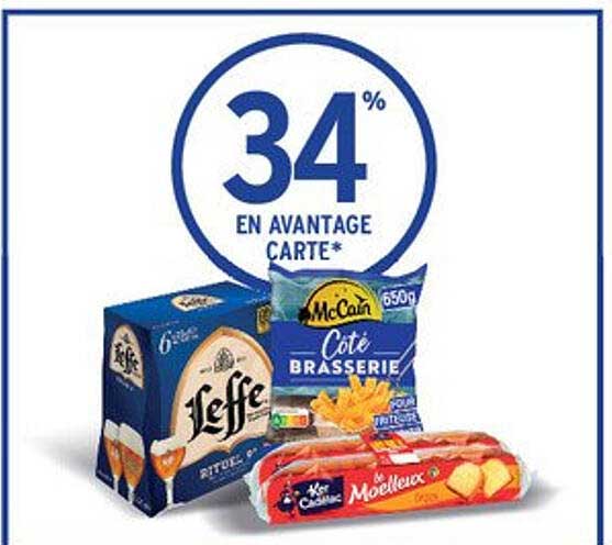 34% EN AVANTAGE CARTE*