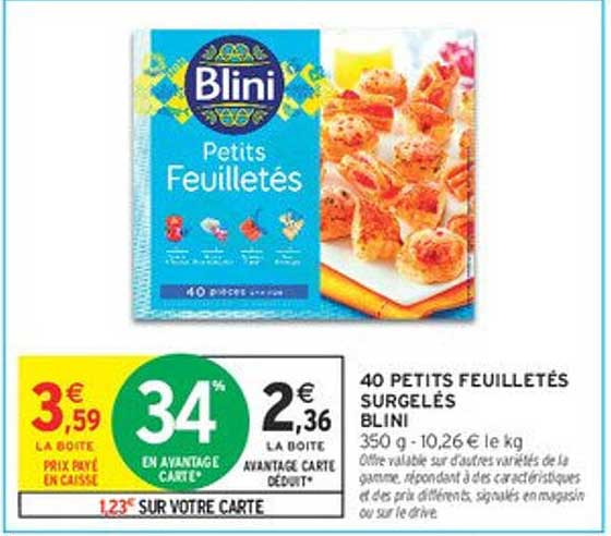 40 PETITS FEUILLETÉS SURGELÉS BLINI