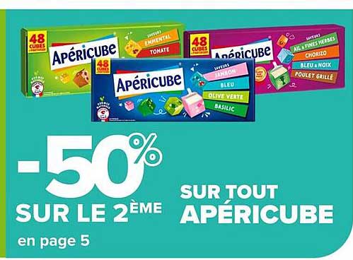 -50% SUR LE 2ème APÉRICUBE