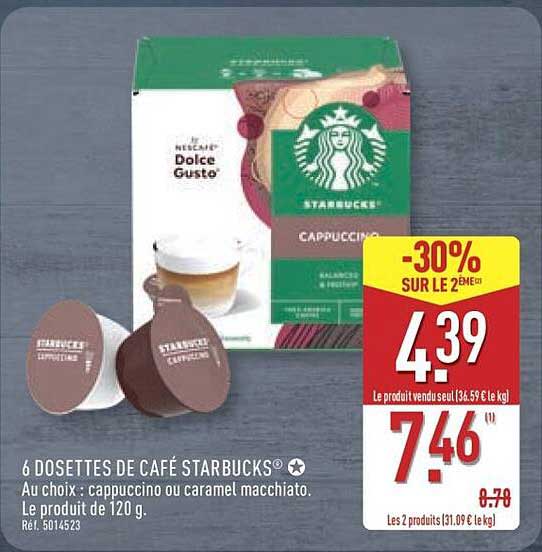 6 DOSSETTES DE CAFÉ STARBUCKS®