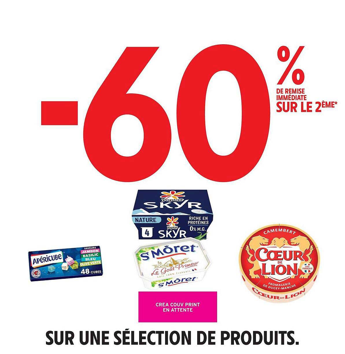 -60% de remise immédiate sur le 2ème