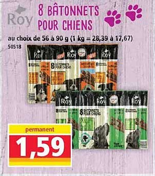 8 BÂTONNETS POUR CHIENS