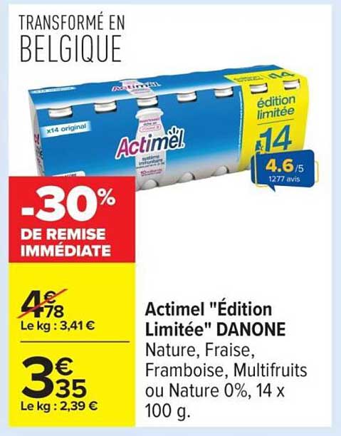 Actimel "Édition Limitée" DANONE
