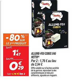 ALLUME-FEU CUBES X40 NETTO