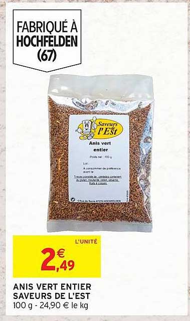 ANIS VERT ENTIER SAVEURS DE L'EST